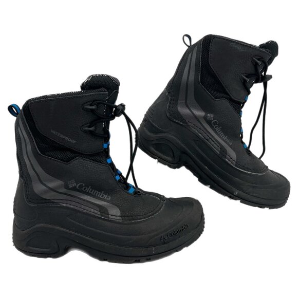 Columbia Black Blue Waterproof Winter Boots | Boys Size 5 - Picture 1 of 10